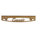 Regla en MDF 6 mm color natural  con nombre personalizado - 30 cm (A11586)
