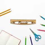 Regla en MDF 6 mm color natural  con nombre personalizado - 30 cm (A11586)