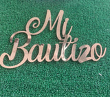 Letrero en MDF 3mm acabado en vinil dorado espejo - 40 cm x 24.3 cm (A16842)