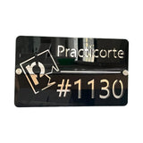 Placa con numero exterior en acrilico -  25 cm x 15 cm (A16890)