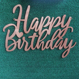 Letrero Happy Birthday en MDF chapado de 3 mm - 60 cm x 44.5 cm (A16880)