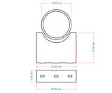 Reconocimiento en acrilico transparente 3mm con base en triplay 2.5 mm -15 cm x 25 cm (A15886)