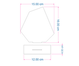 Reconocimiento en acrilico transparente 3mm con grabado laser -16  cm x 15 cm (A17258)