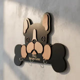 Portallaves con figura de perrito en MDF - 30 cm X 22.3 cm (A16889)