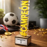 Trofeo en acrílico y MDF 3mm -6 cm x 20cm (C