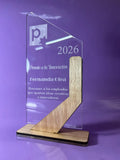 Reconocimiento acrílico con base en MDF - 10 cm x 20 cm (C77105)