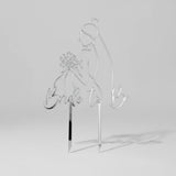 Cake Topper Bride To Be en acrilico plata -15cm x 25cm (C76242)
