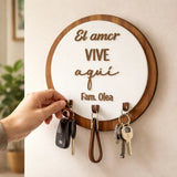 Portallaves Redondo De Triplay Para Pared -30 cm (C76083)