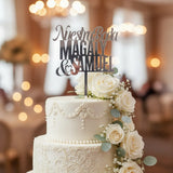 Cake topper Nuestra boda Acrílico Plata Espejo - 18 cm x 25 cm (C76888)