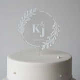 Cake topper en acrilico transparente con acrilico blanco -18cm x 29cm (C75851)