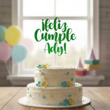 Cake topper en acrilico transparente con relieves acabado en vinil -17cm x24cm (C75841)