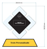Trofeo en acrílico transparente con acrílico negro y graboplac dorado -25 cm x 30cm (C75288)