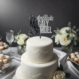 Cake topper Nuestra boda Acrílico Plata Espejo - 18 cm x 25 cm (C76888)