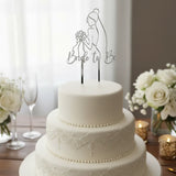 Cake Topper Bride To Be en acrilico plata -15cm x 25cm (C76242)