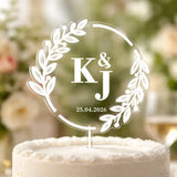 Cake topper en acrilico transparente con acrilico blanco -18cm x 29cm (C75851)