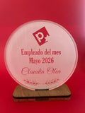 Reconocimiento en acrílico transparente con grabado - 12 cm (C76049)