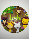 letrero circular en triplay con relieves -30cm (C75976)