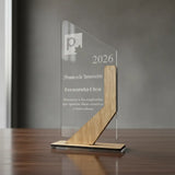 Reconocimiento acrílico con base en MDF - 10 cm x 20 cm (C77105)