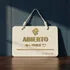 Letrero Abierto/Cerrado en acrilico blanco 3 mm con dorado espejo -30 cm x 20 cm (C75992)