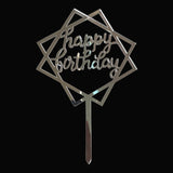 Cake topper en acrilico espejo 3 mm -15 cm x 23 cm (A14864)