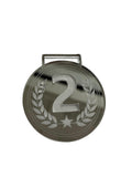 Medalla en acrilico plata espejo con grabado laser - 8 cm (A16262)