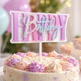 Cake topper en acrílico blanco con vinil -20cm x 21cm (C75791)