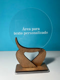 Reconocimiento en acrílico transparente con MDF 3 mm - 15 cm x 21 cm (C75291)