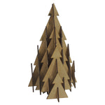 Pino piramidal decorativo en 3D en mdf 3mm -27x18 cm (10639)