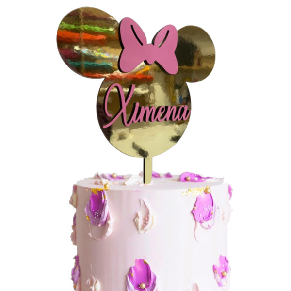 Cake Topper Minnie Mouse Personalizado - 20 Cm (14234) – practicorte