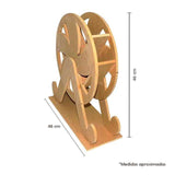 Porta botellas con forma de rueda de la fortuna mdf 12mm- 46x46 cm (4638)