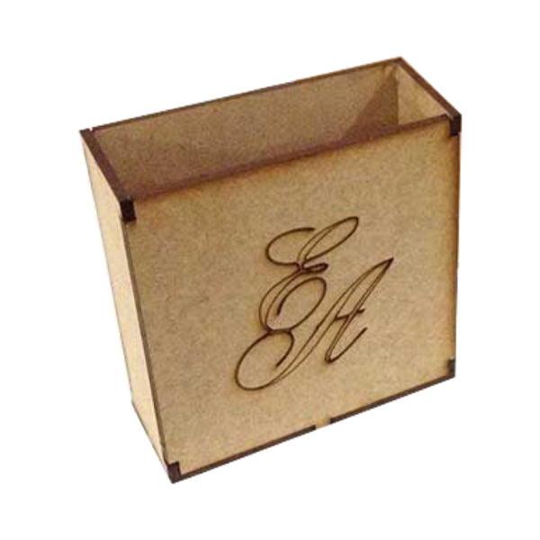 Caja madera con grabado láser.