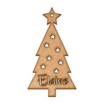 Figura de pino colgante para adorno de navidad mdf 3mm - 10x5 cm (8061)
