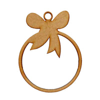Esfera Con Moño mdf 3mm de 12 cm diámetro (5402) (12 Pzas)