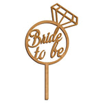 Cake topper Bride to be con forma de anillo -15x17.5 cm (6929)