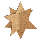 Estrella decorativa en 3D mdf 6mm -25 cm de alto (7766)