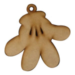 Colgantes de manos de Mickey Mouse para decoración mdf 3mm - 10 cm de alto (8115)