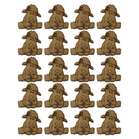 Paquete de 20 borregos de la buena suerte mdf 3mm - 4x4 cm (8210)