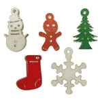 Juego de mini colgantes navideños acrilico 3mm- 2 cm de alto (8482)