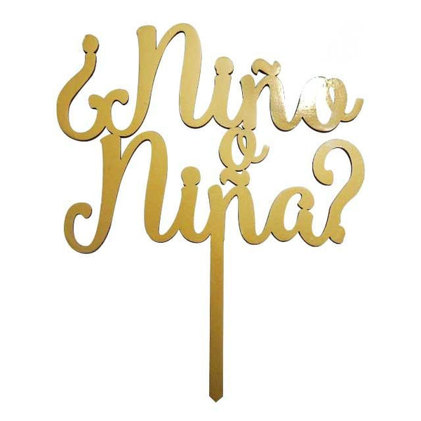 Cake Topper Para Baby Shower ¿Niño O Niña? -19 X 23 Cm (9211)