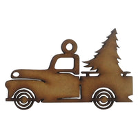 Paquete de 3 colgantes decorativos navideños en forma de carros mdf 3mm - 8x6cm (8642)