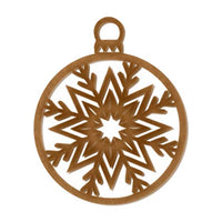 Esfera Copo De Nieve mdf 3mm de 12 cm diámetro (8860) (12 Pzas)
