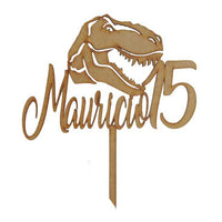 Cake topper personalizado con figura de dinosaurio - 18x21 cm (11362)