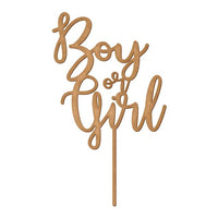 Cake Topper Para Baby Shower Boy Or Girl -20 X 35 Cm (7633)