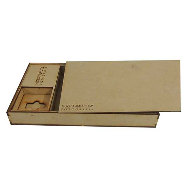 Caja De Recuerdo Para Fotos Y Usb Grabada Personalizada