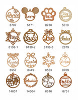 Paquete 12 Esferas Navideñas Personalizadas MDF 3mm 12cm