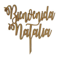 Cake Topper Para Babye Shower Bienvenido Personalizado - 19 X 20 Cm (10640)