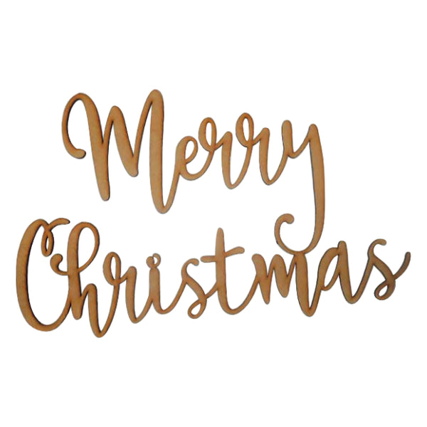 Letrero Merry Christmas mdf 3mm- 70x40 cm (8699)