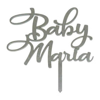Cake Topper Para Baby Shower Personalizado Con El Nombre - 18 X 23 Cm (11775)