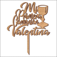 Cake Topper Mi Primera Comunión con caliz personalizado-19x23 cm (11555)