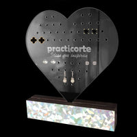 Organizador De Aretes De Acrilico En Forma De Corazón Personalizado